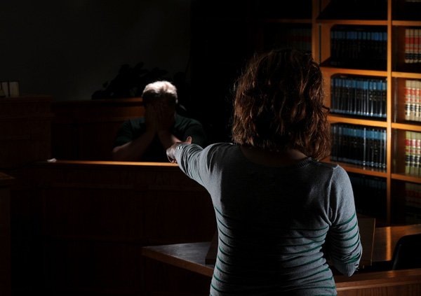 A photo illustration shot Friday, Aug. 16, 2013 for a story about a young teen who was sexually abused for years by her stepfather and her efforts to confront him and rebuild her life. Shot at at the Springdale District Courtroom.