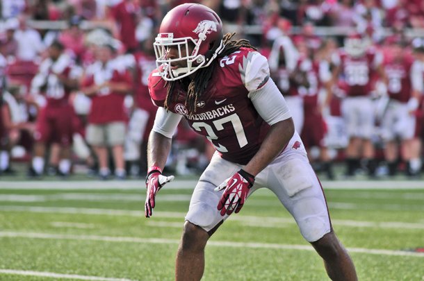 Arkansas safety Alan Turner started in place of an injured Rohan Gaines against Samford on Saturday.