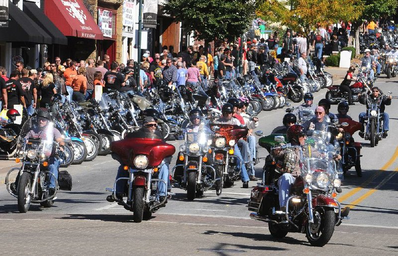 Fayetteville will be packed with food, tunes and lots and lots of two-wheelers for the annual Bikes, Blues & BBQ festival.