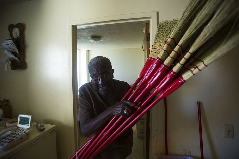 For about six decades, Melvin Pickens has been known as the “Broom Man” to residents of Little Rock’s Heights neighborhood. But recent illnesses have kept him in his Cumberland Towers apartment, although he would prefer to go from shop to shop selling brooms and mops. 