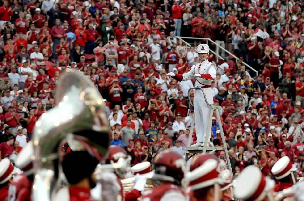 STAFF PHOTO ANTHONY REYES
Arkansas against Texas A&M in the first/second/third/fourth quarter Saturday, Sept. 28, 2013 at Reynolds Razorback Stadium in Fayetteville.