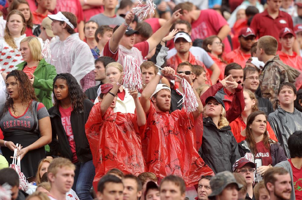 NWA Media/MICHAEL WOODS --09/28/2013--  University of Arkansas vs the Texas A&M Aggies during Saturday nights game at Razorback Stadium in Fayetteville.