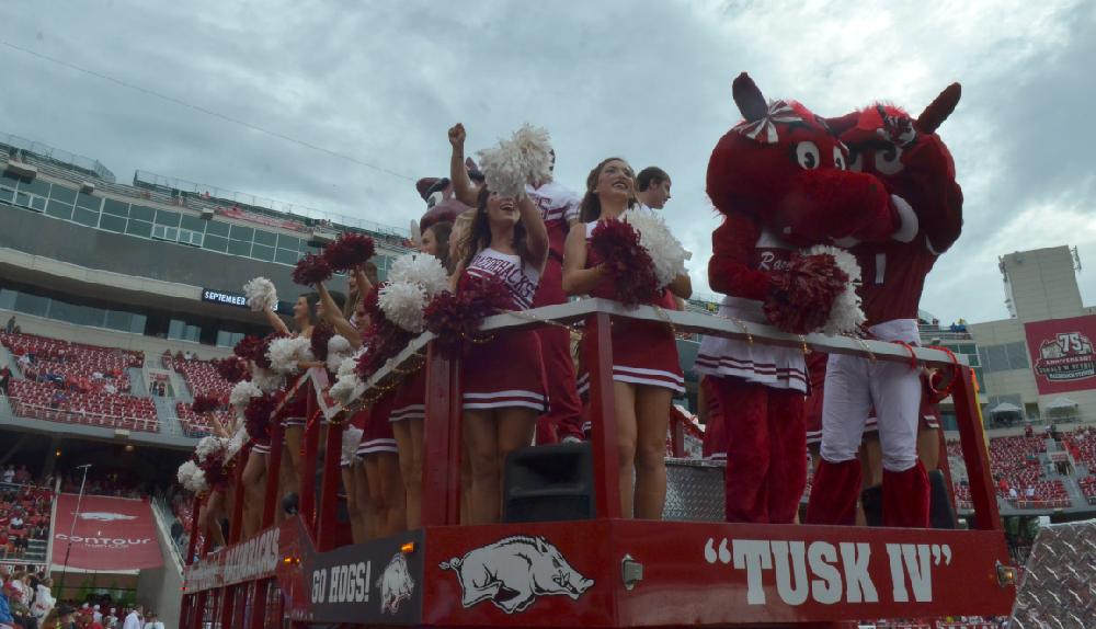 NWA Media/MICHAEL WOODS --09/28/2013--  University of Arkansas vs the Texas A&M Aggies during Saturday nights game at Razorback Stadium in Fayetteville.