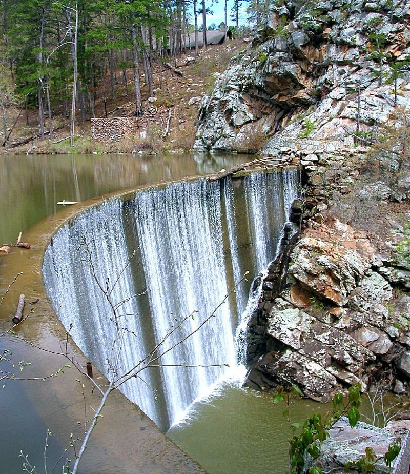 Water pours over the Lake Sylvia Dam after a rain.
The well-marked trails around Lake Sylvia make them some of the best for a nature hike. Photo by MIchael Storey