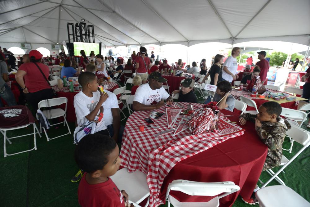 STAFF PHOTO ANTHONY REYES
The Northwest Arkansas Children’s Shelter’s fourth annual Tailgate for the Kids event Saturday, Sept. 28, 2013 in the Tyson Foods parking lot in Fayetteville. The event is to raise money for the Northwest Arkansas Children's Shelter.