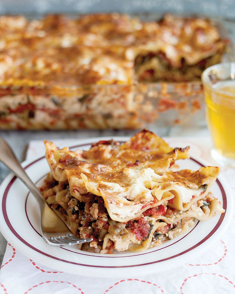 This Cheesy All-Vegetable Lasagna is easily adapted to whatever you might have in the fridge.