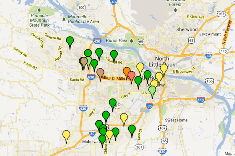 CRIME MAP: 12 burglaries reported, $9,100+ taken Monday in Little Rock