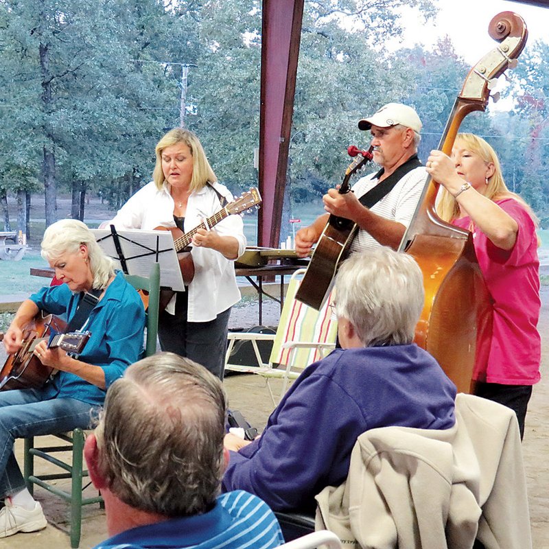 From the left, Martha West, Kim Brainard, Eddie Bartley and Connie Bartley jam at the Chili Fest Oct. 11.