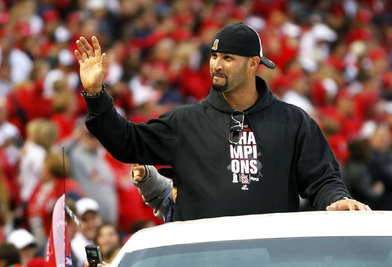 Since leaving St. Louis after a 2011 World Series victory over the Texas Rangers, Albert Pujols has not been on the field for a playoff game. The Los Angeles Angels have finished out of the running each of his two years with the team. 