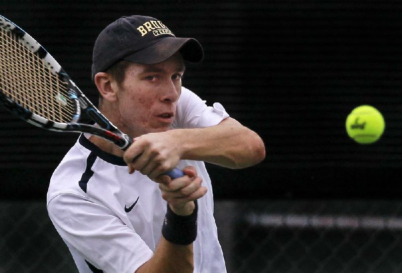 Jake Jacoby of Pulaski Academy defeated Luke Anderson of Mulberry 6-0, 6-1 on Wednesday to advance to the semifinals of the boys High School Overall tennis tournament at Burns Park Tennis Center in North Little Rock. Jacoby will face Edward Zhao of Little Rock Central in the semifinals. 