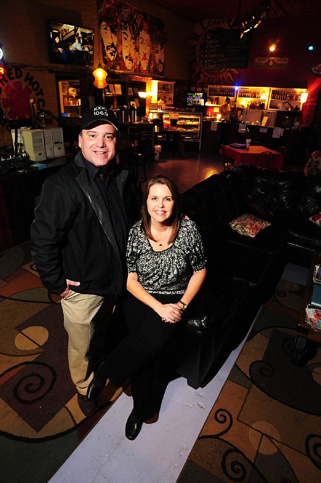 Jody and Donna Copeland recently obtained a private club permit for their KXIO Coffee House in Clarksville — an FM radio station that also serves coffee and food. 