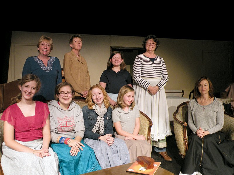 The Rialto Players will present Little Women beginning Friday at the Rialto Theatre, 215 E. Broadway in Morrilton. Cast members include, seated, from the left, Kathy Busch as Meg, Avery Croswell as Jo, Carolyn Hopkins as Beth, Sarah DuVall as Amy and Jessica Rohlman as Marmee; and standing, from the left, Karen Caig as Aunt Carrol, Jeannie Denniston as Aunt March, Sharon DuVall as Sally Moffatt and Ruth Minick as Hannah.