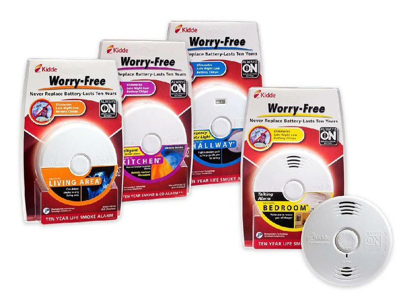 Kidde’s new Worry-Free smoke and carbon monoxide alarms feature technology specifi c to each room and provide up to 10 years of protection. 