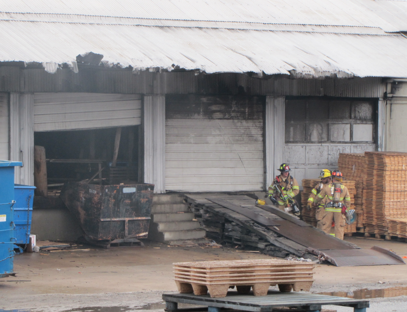 Fire crews respond Wednesday, Dec. 4, 2013, to the Best Pallet Inc. warehouse, 1500 E. 15th St., in Little Rock.