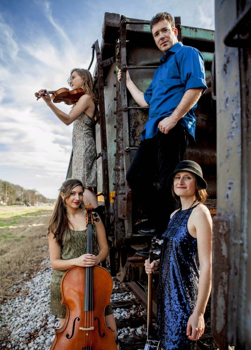 Harpeth Rising is (clockwise from bottom left): Maria Di Meglio, Jordana Greenberg, Chris Burgess and Rebecca Reed-Lunn. 