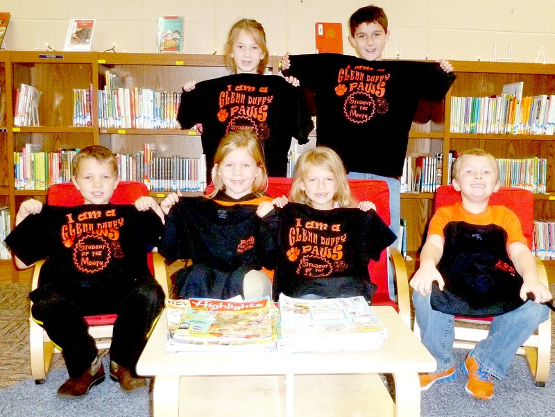 Submitted Glenn Duffy Elementary School s Positive and Wise Students for December are: front row, from left, Camden Lindsey and Alexandria Teagen Muldoon, both of Bella Vista, and Renee Beccard an...
