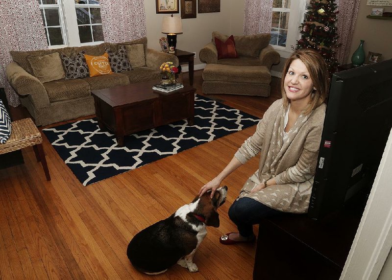 Arkansas Democrat-Gazette/JOHN SYKES JR. - Rebecca Campbell, who handles special events for the Arkansas Food Bank. Her favorite space is her living room.