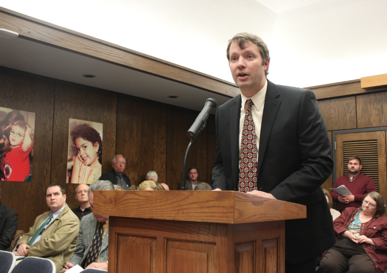 Exalt Education CEO Ben Lindquist speaks Monday at a meeting of the state Board of Education.