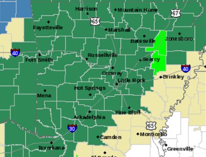 Flash flood watches have been posted for the majority of the state, according to this National Weather Service map. 