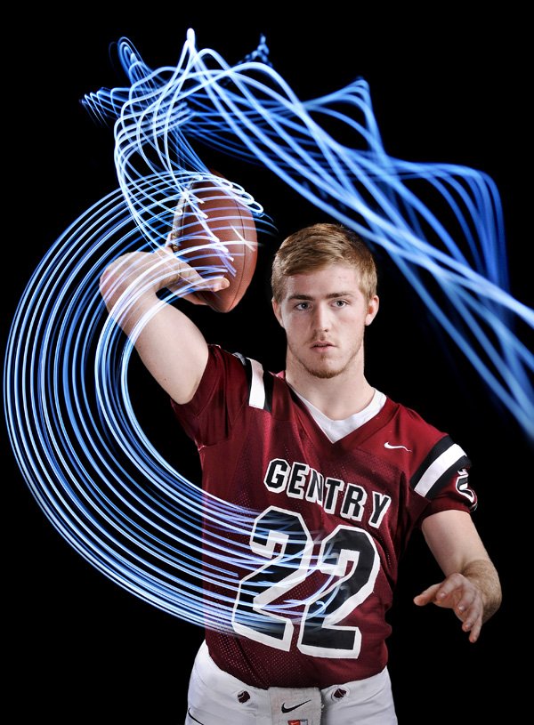 Small schools football offensive player of the year Jarod Cousins rom Gentry High.