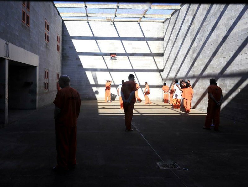 Arkansas Democrat-Gazette/RICK MCFARLAND --12/20/13--  The outdoor area off of a jail pod at the Pulaski County Jail in Little Rock as seen Dec. 18. The interlocal agreement to fund the jail, which provides the county with an extra $3 million from the cities to run the jail is set to expire sometime next year.
Due Date: 	12/20/2013