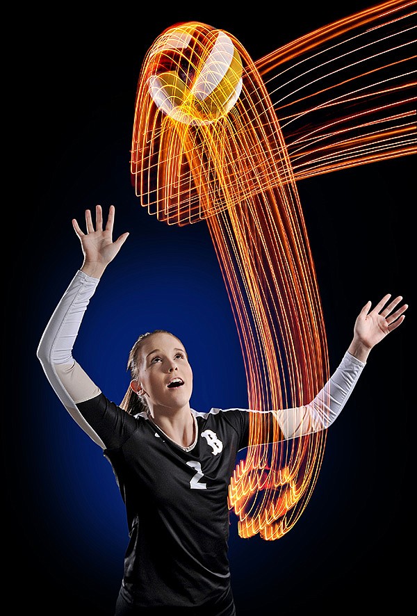 STAFF PHOTO ILLUSTRATION BEN GOFF 
Anna LeDuc of Bentonville was named the NWA Media Volleyball Player of the Year for Class 6A and 7A.