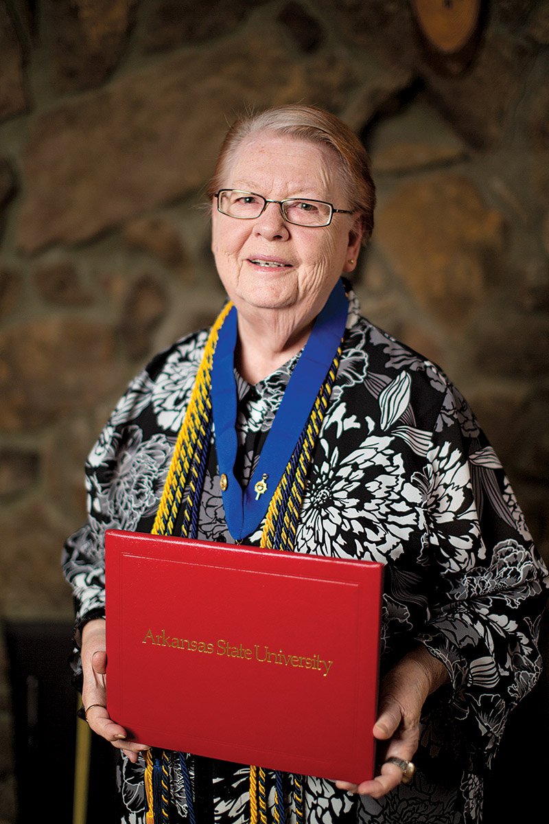Marjorie Peterson, 83, of Heber Springs recently graduated from Arkansas State University-Beebe with a Bachelor of Science degree in business administration.
