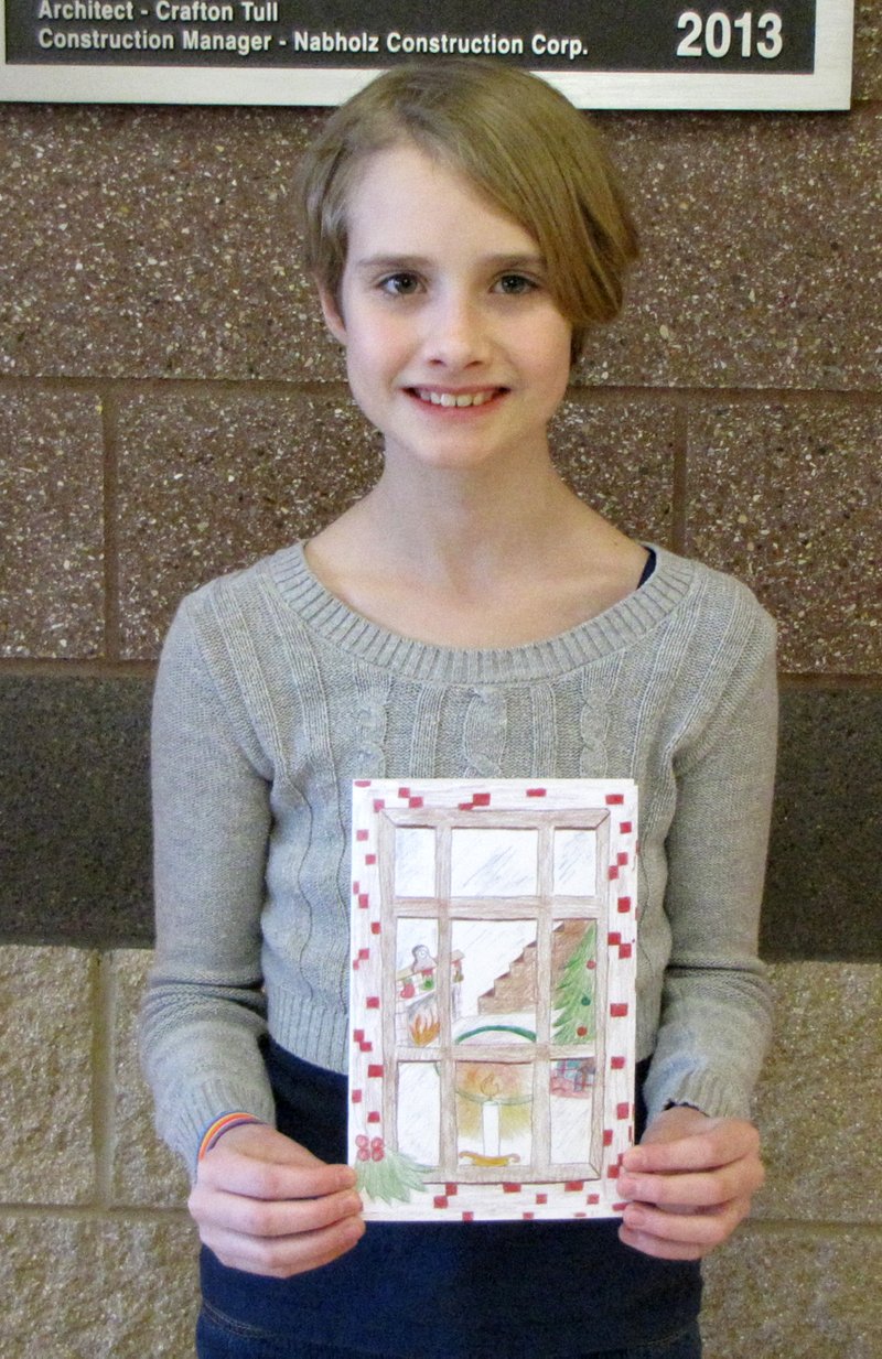 Submitted Photo Christmas Card Contest winner from Gravette Middle School is Claire Perry.