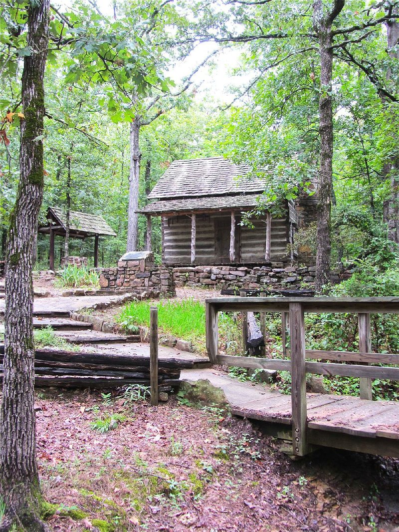 Woolly Cabin, built in the 1880s, adds a historical touch to Woolly Hollow State Park. 