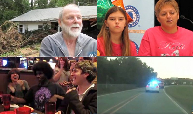 A home washed away in Oden; a 12-year-old girl's survival of parasitic meningitis; a Little Rock winner of the Jeopardy! Teen Tournament; and a school-bus hijacking in Jacksonville ranked among the top Arkansas Online videos of 2013.