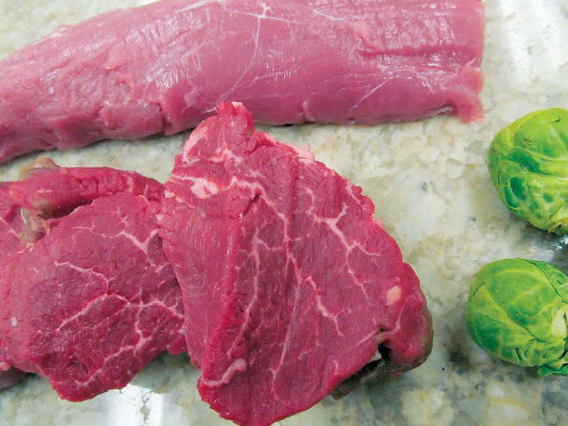 Lean proteins, like beef or pork tenderloin (shown), chicken or fish, along with fresh vegetables and whole grains are the building blocks of the most popular and healthy diets for 2014. Simple ingredients, prepared with simple techniques such as roasting or braising, add little fat and great depth of flavor from herbs and other seasonings. Finding as many of these ingredients locally, sometimes known as “Farm to Table,” is the number one restaurant trend for 2014.