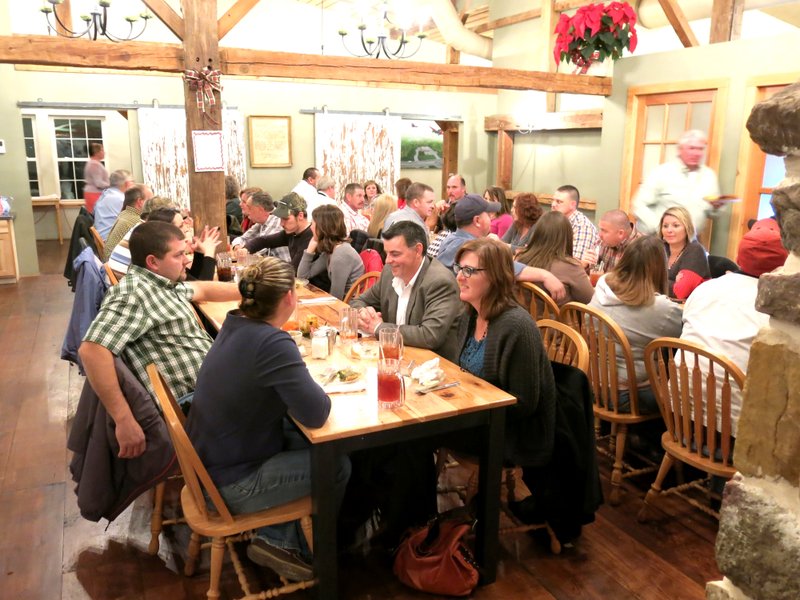 Photo by Randy Moll Gentry city employees and their families attended a city-sponsored employee appreciation dinner at the Wooden Spoon Restaurant held in Gentry on Dec. 12.