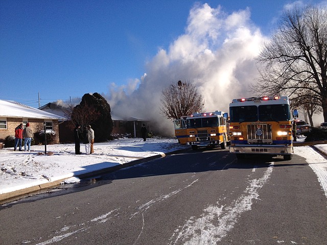 A house fire Monday in Springdale.