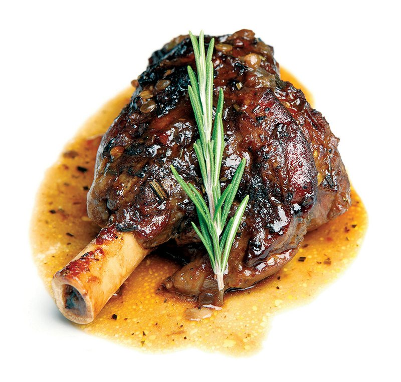 Braised Lamb Shanks With Squash and Peas