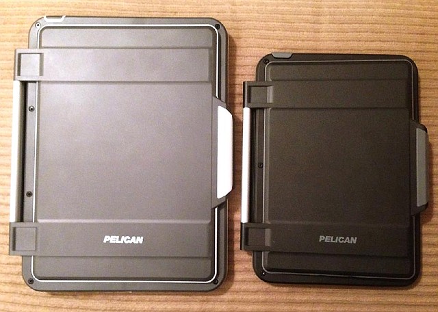 Special to the Arkansas Democrat-Gazette - 01/10/2014 - The Pelican Vault Series cases for iPad Air (left) and iPad Mini offer rugged protection, but it may take time to get the tablets into the cases. 
