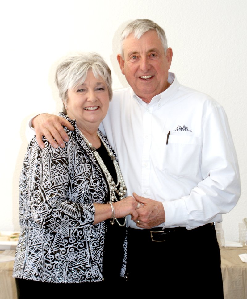 Photo by Dodie Evans Bob and Sandy Kelley posed for a photo at their retirement reception last week.
