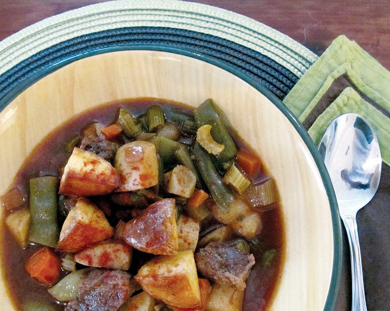 A modern twist on an old favorite, Roasted Vegetable Beef Soup gets its flavor from roasting the vegetables and caramelizing their natural sugars before mixing with the rich beef broth fortified with tomato paste and savory seasonings.