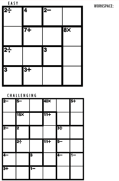 01.22.14 Kenken Puzzle