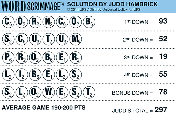 01.22.14 Word Scrimmage Answer