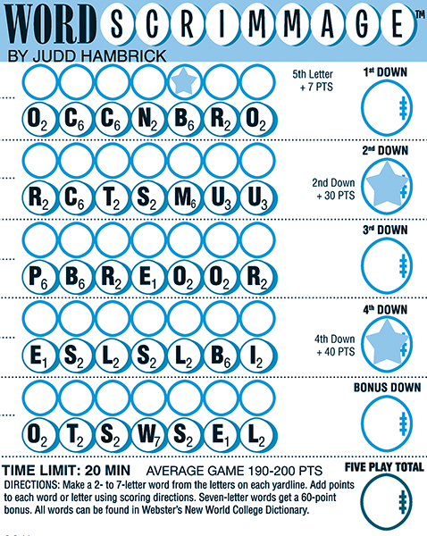 01.22.14 Word Scrimmage Puzzle