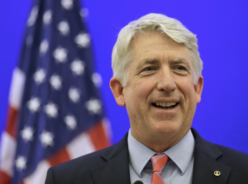 Virginia Attorney General-elect Mark Herring smiles during a news conference at the Capitol in Richmond, Va., in this Dec. 18, 2013, file photo. 