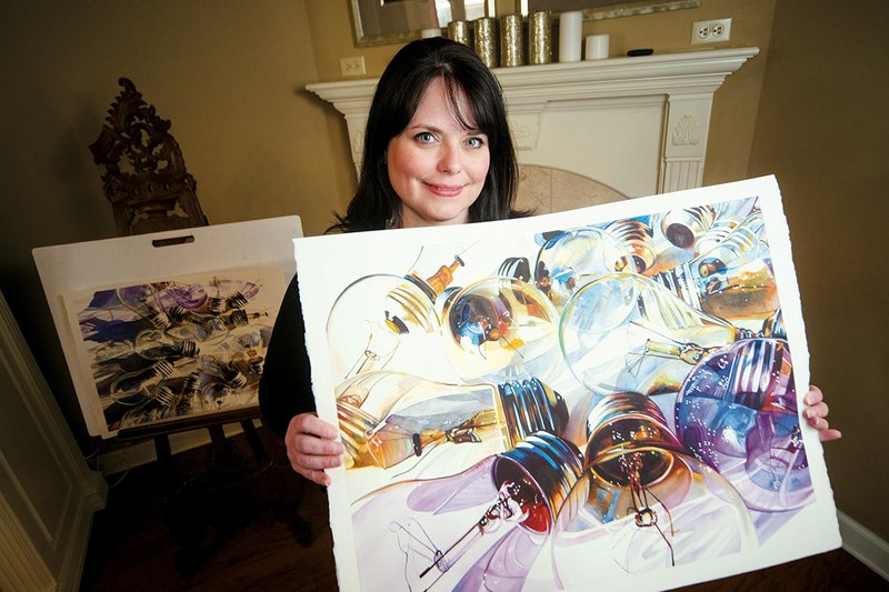 Carrie Waller of Cabot, a watercolor artist, has had her work selected for the Small Works on Paper exhibit that will travel the state throughout the year.