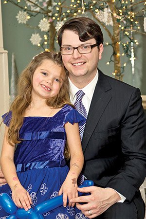 Bo Brister and his daughter, Garrison, pose for a photo at the 2013 Father-Daughter Snowflake Ball in Searcy, sponsored by the Distinguished Young Women of Arkansas.