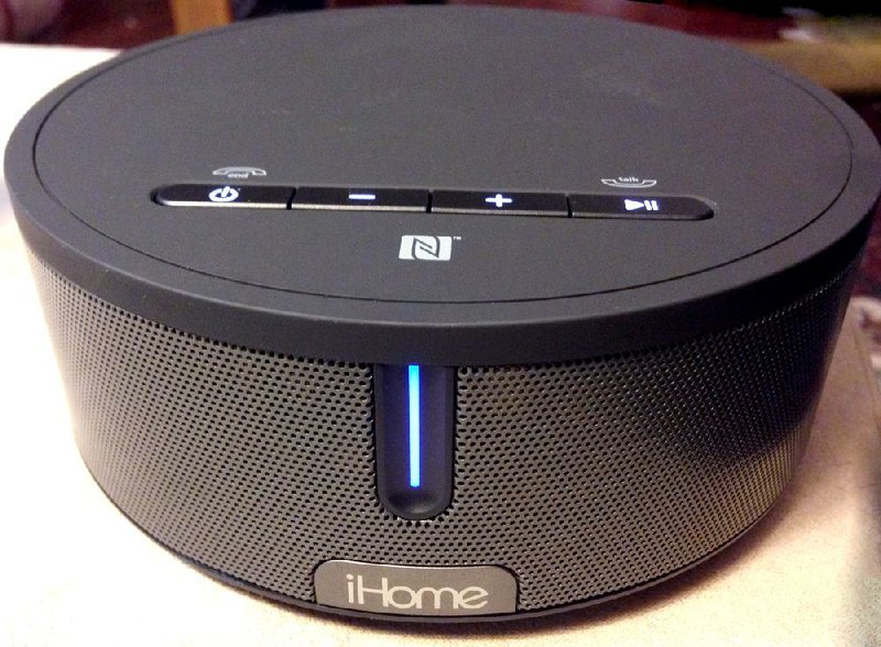 Special to the Arkansas Democrat-Gazette - 02/07/2014 - The iHome iBN26 wireless speaker works with devices, particularly smartphones, that are Bluetooth or Near Field Communication (NFC) compatible.