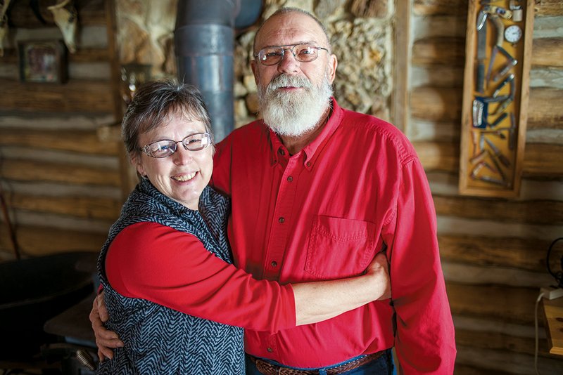 Don and Cathy Selph have been married for 42 years. They built a log cabin on their ranch in Franklin in Izard County after moving to Arkansas from Florida in 1985.