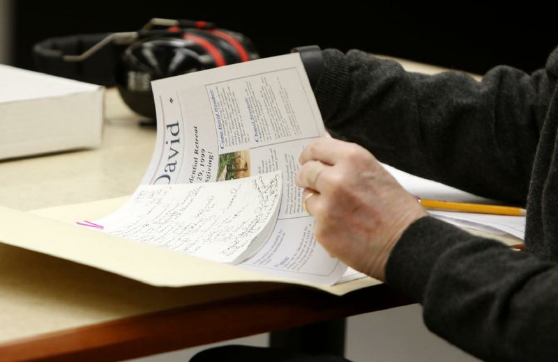 Peter Nicholas, Washington correspondent for The Wall Street Journal, looks through the Blair papers. 