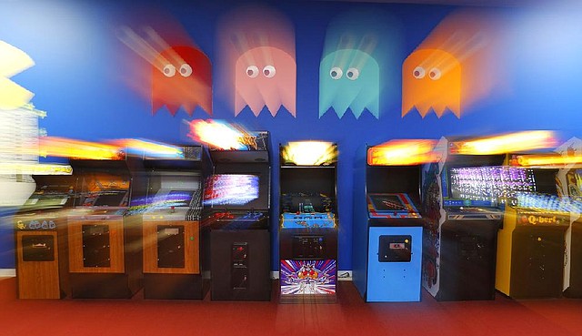 Arkansas Democrat-Gazette/JOHN SYKES JR. - A time-lapse zoom in Sherwood's Z82 Retrocade game arcade.  020714