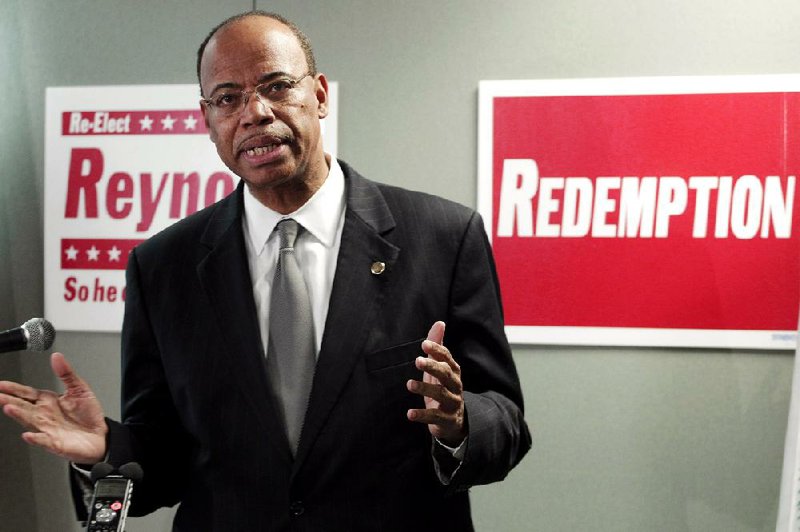 Former U.S. Rep. Mel Reynolds, seen in this Nov. 28, 2012, fi le photo, was arrested on Monday regarding possession of pornographic material and violation of immigration laws, a Zimbabwean official said. 