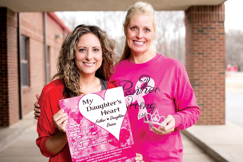 Amanda Elizandro, district communications coordinator for the Cabot Public Schools, left, and Sarah Owen, president of The Cabot Panther Foundation, are heading up the My Daughter’s Heart fundraiser for the Cabot School District.