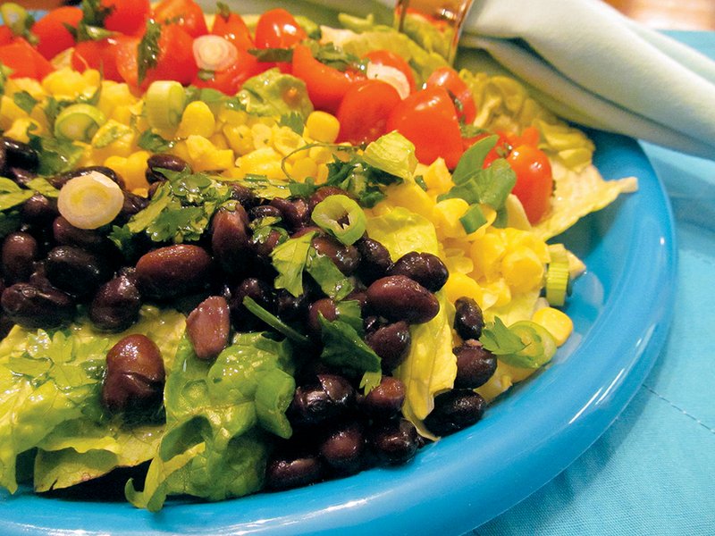 Flavor isn’t sacrificed in this heart-healthy Southwestern Cobb Salad. Fresh cilantro and lime dressing provide just the right balance for the sweet corn, creamy beans and juicy tomato. Experiment with oils that are low in saturated fat — olive, canola, sunflower and peanut are a few — to find which one you like best.